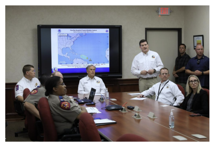 Governor Abbott with officials