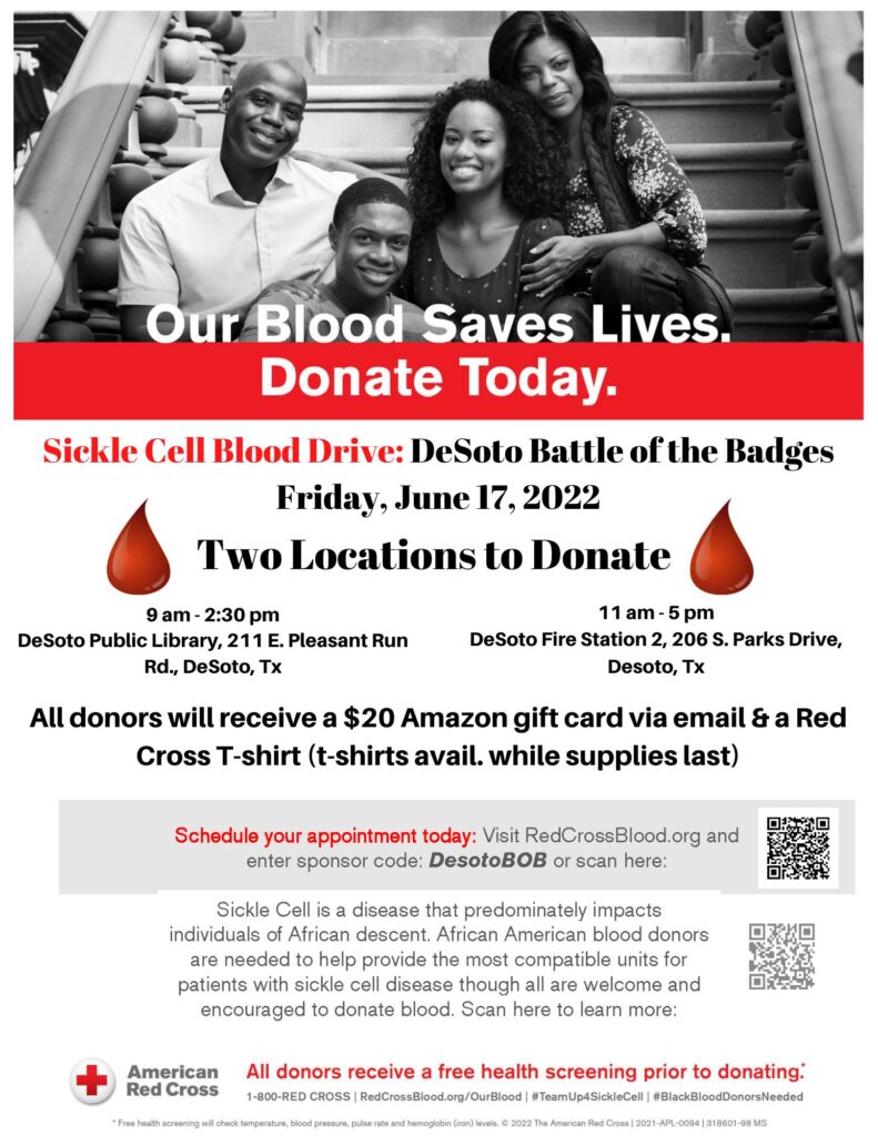 Blood drive flyer DeSoto