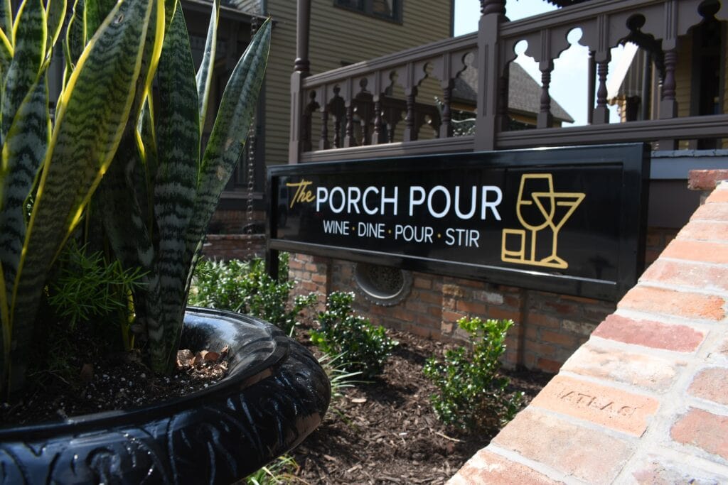 The Porch Pour sign