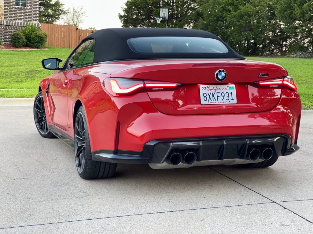 rear view of BMW M4