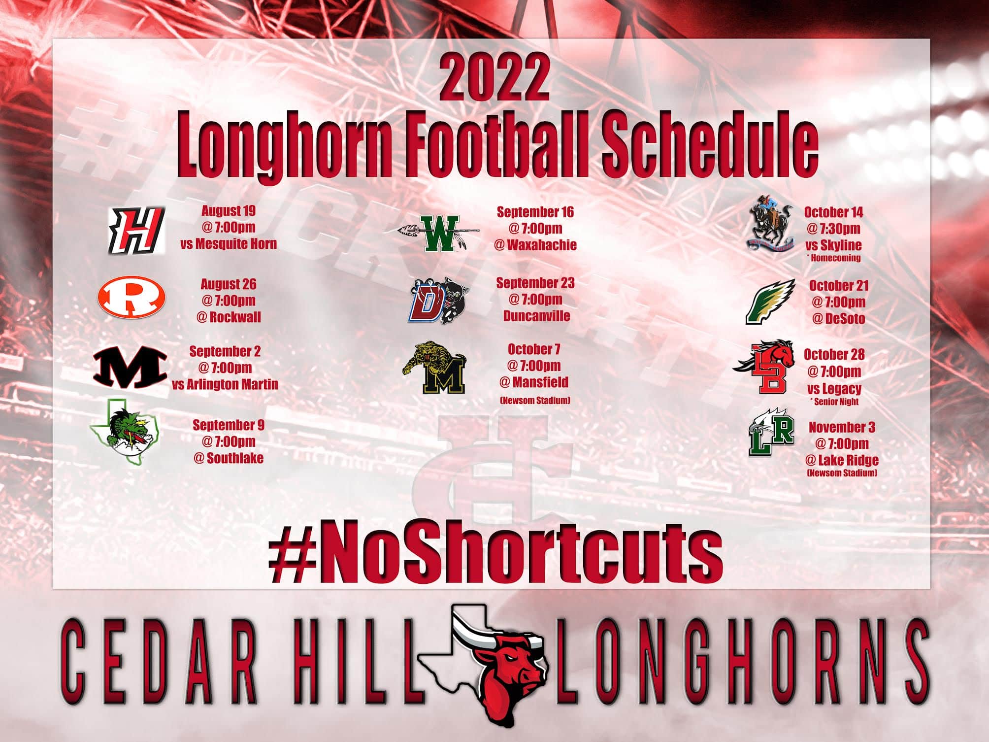 Texas Longhorns Football Schedule Printable