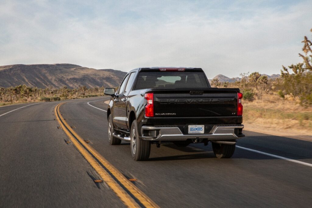 Back of 2022 Chevrolet Silverado