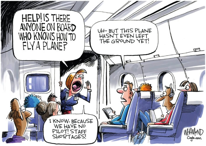 Cartoon about airplanes