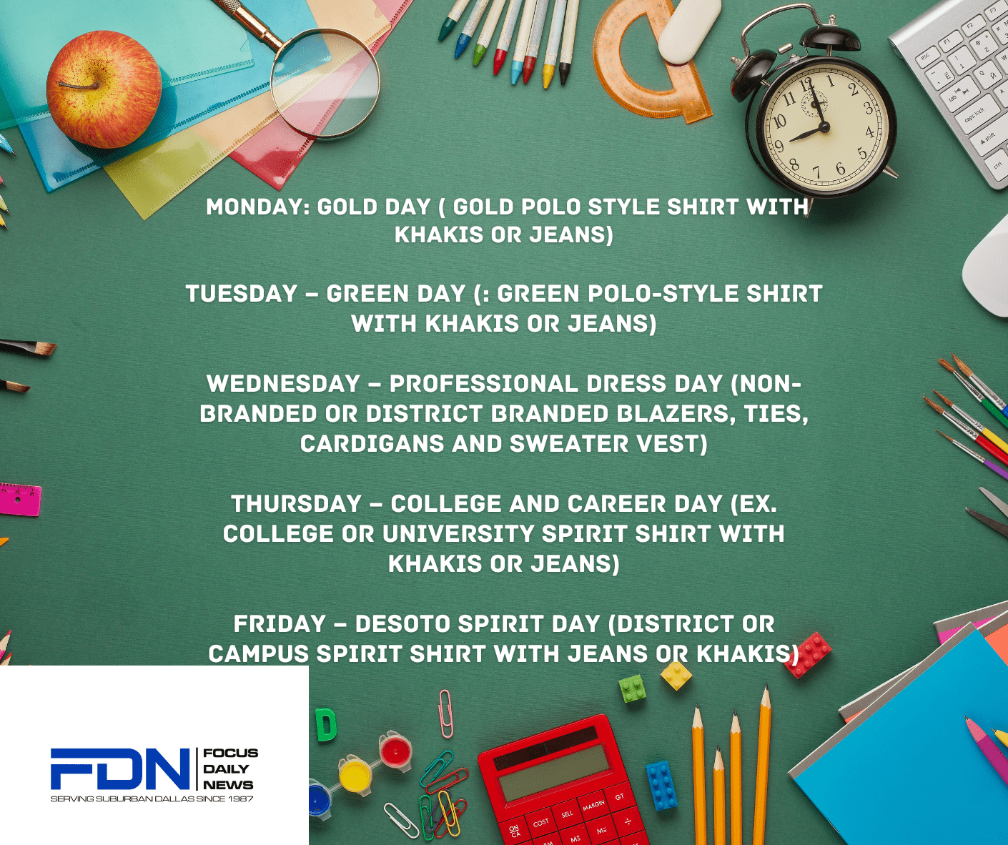 20222023 DeSoto ISD Dress Code, No Uniforms Required