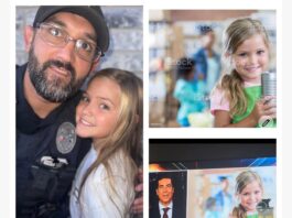 collage of young girl