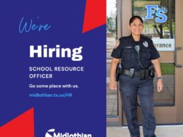 Midlothian School resource Officer hiring poster