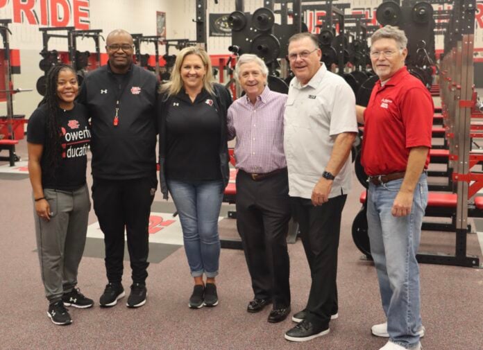 Cedar Hill ISD Coaches in weight room