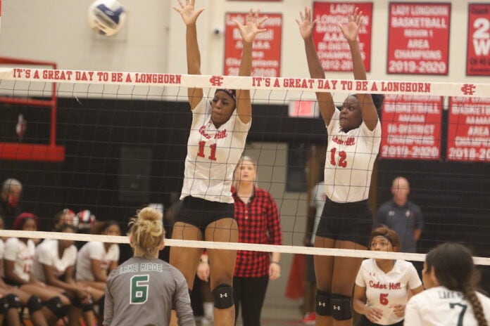 Cedar Hill volleyball players