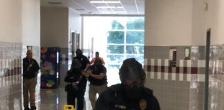 City of Glenn Heights Teams up with Red Oak PD/ISD for First Responder Training Police Office in school hall