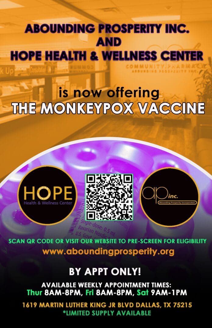 Moneypox Vaccine Brochure Hope Clinic