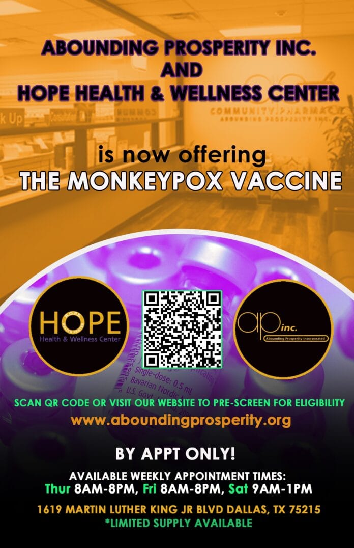 IMG_2528 Monkypox Vaccine Flyer Hope Clinic
