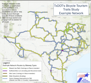 TxDOT Awarded 25 Million for Long - TxDot Bicycle Tourism Path Map 300x274 