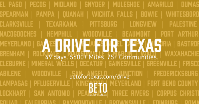 beto drive for Texas poster