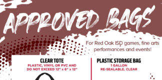 Red Oak ISD Implements Clear Bag Policy For District Games & Events ROISD approved clear bags