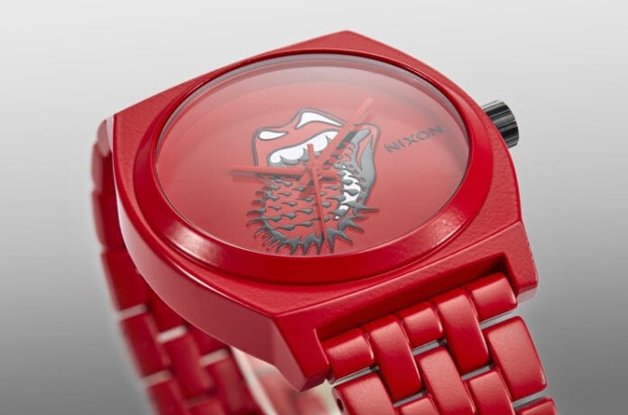 red rolling stones watch face