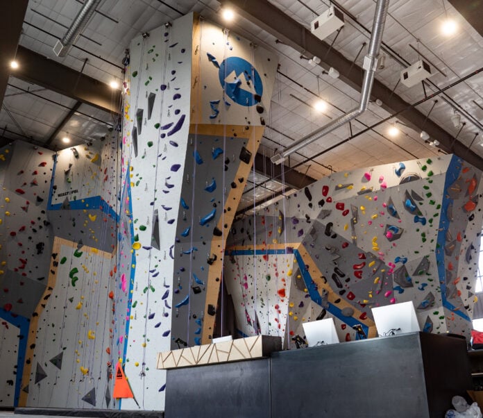 rock climbing wall