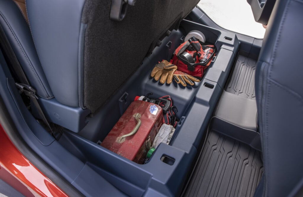 under seat storage of Ford Maverick