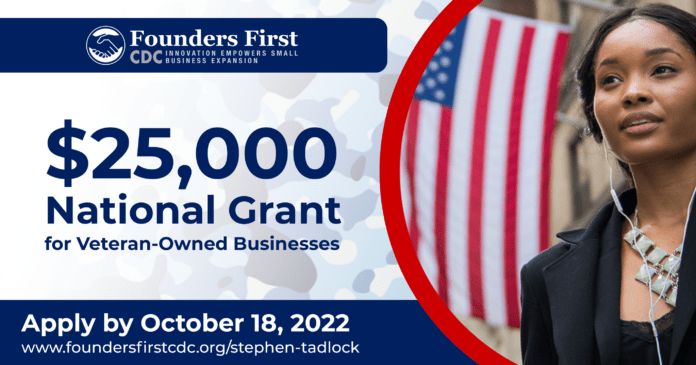 Founders First CDC to Award ,000 to Veteran-Owned Small Enterprise Homeowners All through the Nation