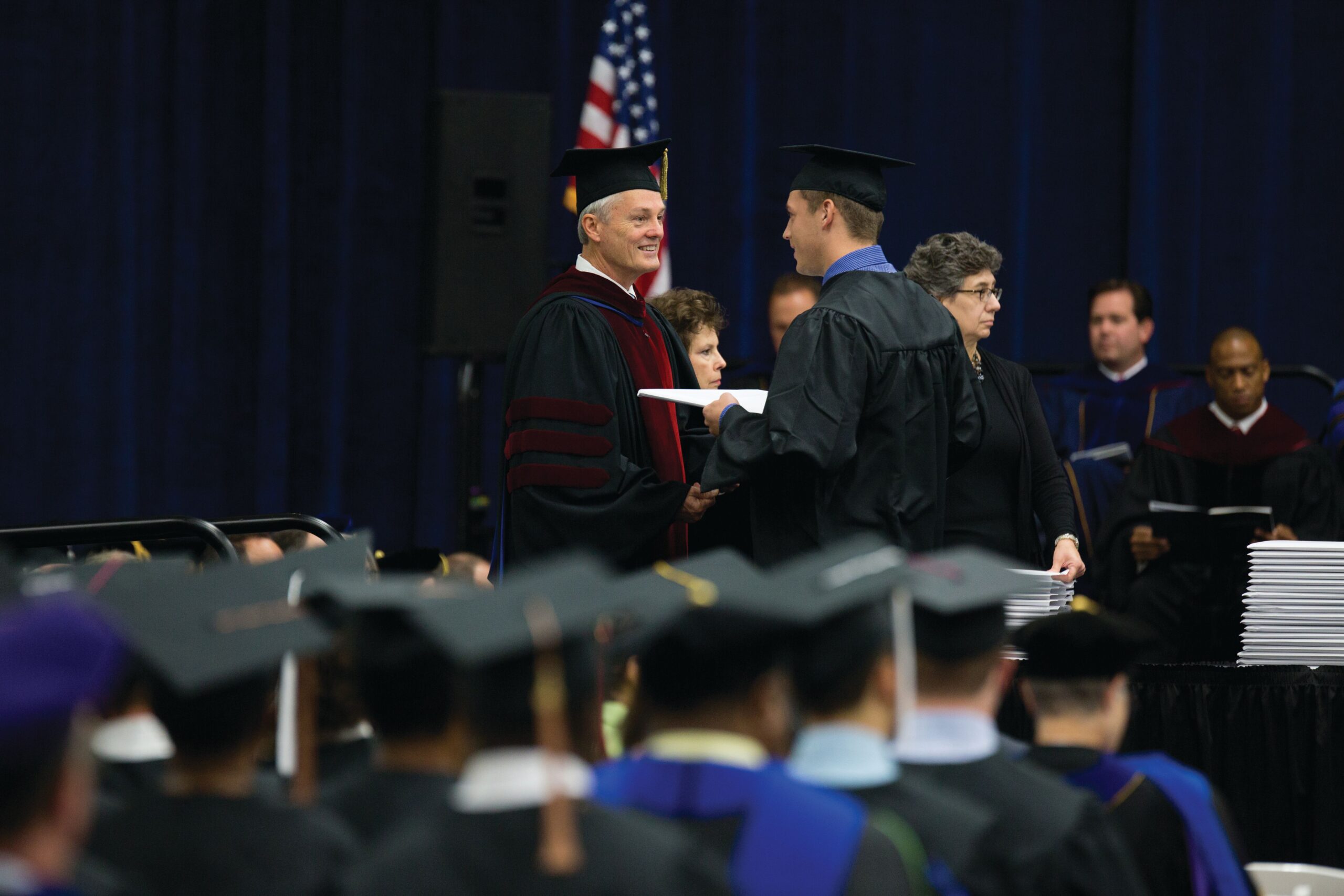 Dr. Gary Cook with DBU graduates