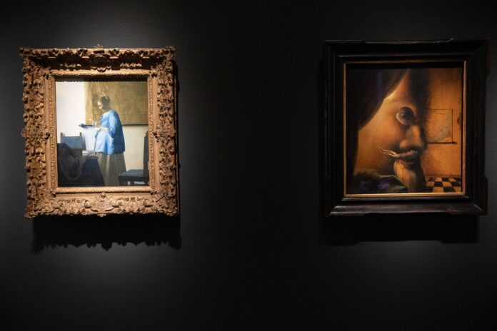 Vermeer and Dali paintings