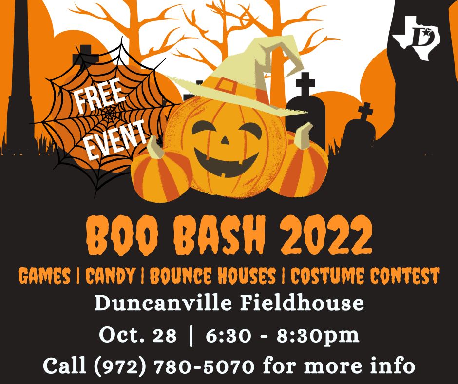 Duncanville Boo Bash 2022 flyer