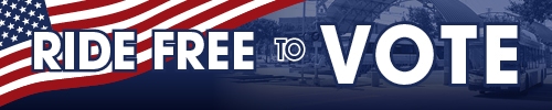 Dart ride free to vote banner