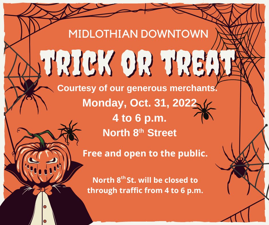 Midlothian trick or Treat flyer