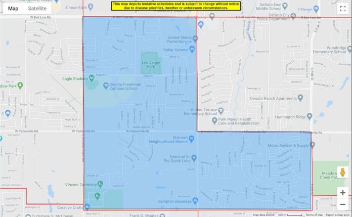 mosquito spraying map