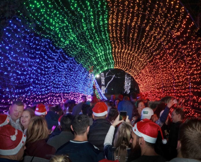 rainbow light tunnel