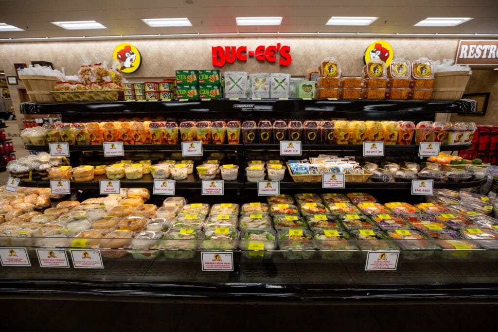 Bucees food display