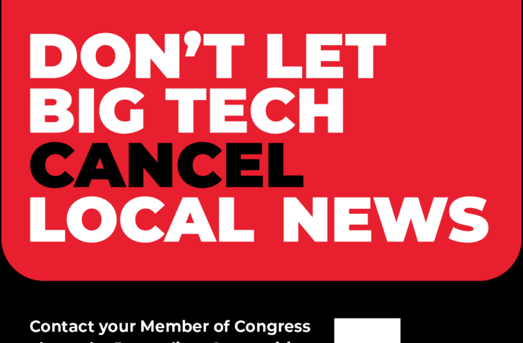 Big tech cancel local news graphic