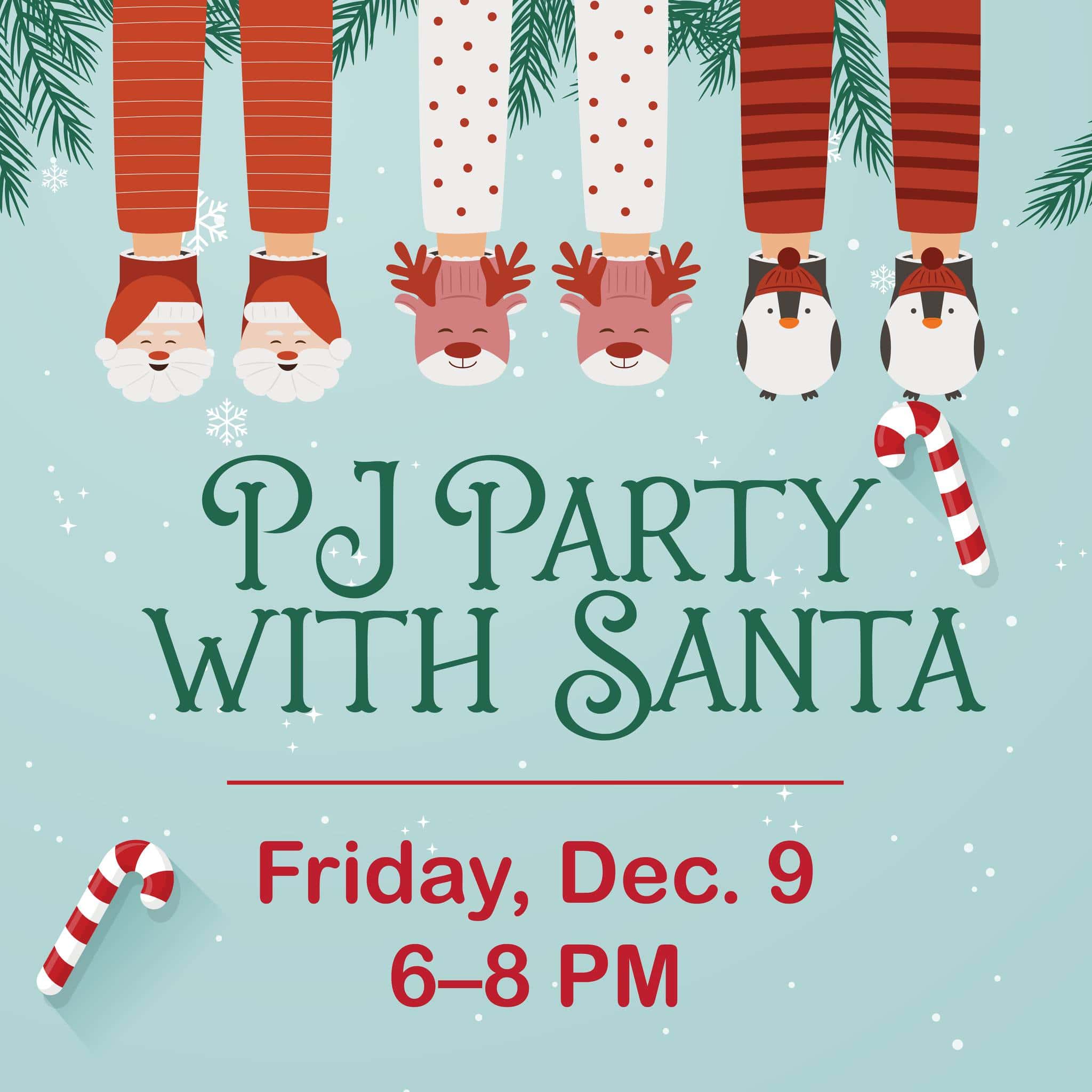 PJ party with Santa