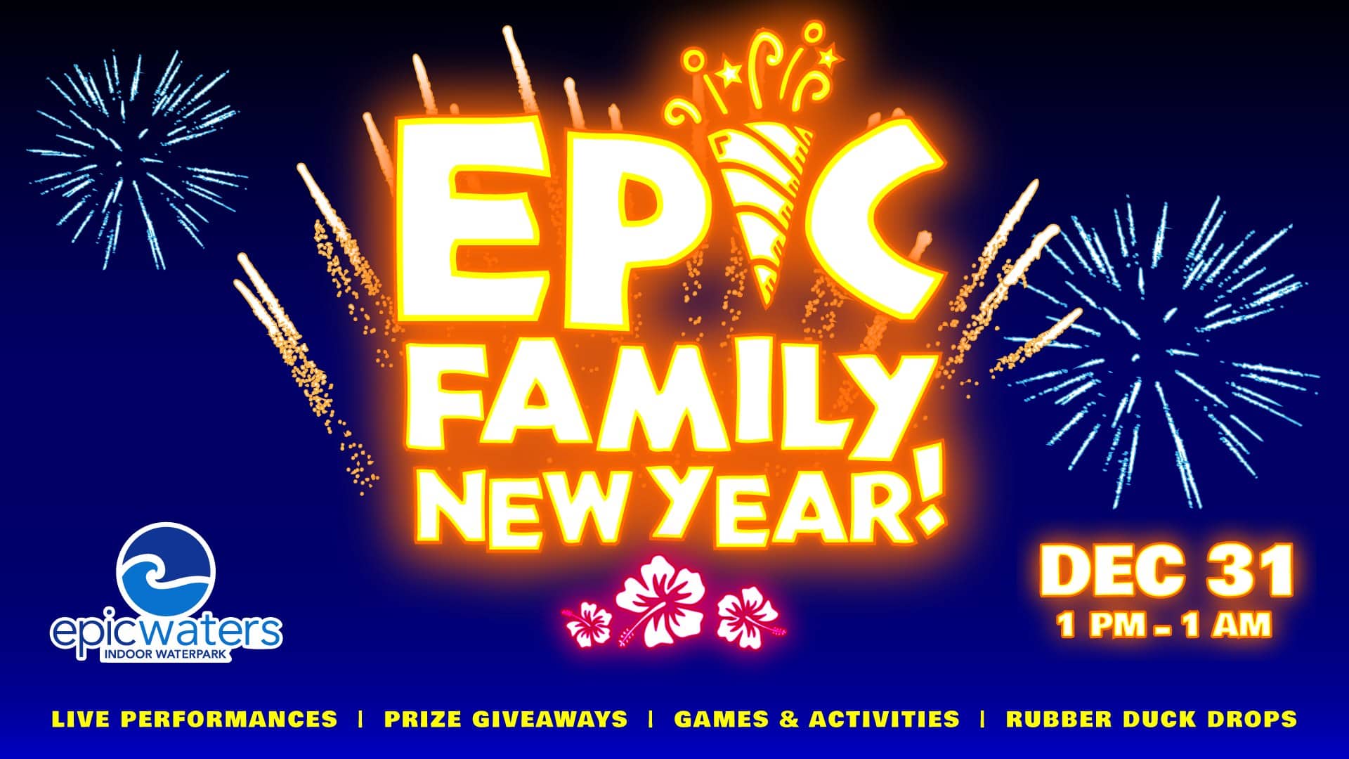 epic waters new year poster