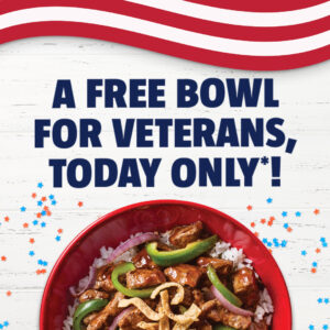 Genghis Grill veterans day flyer