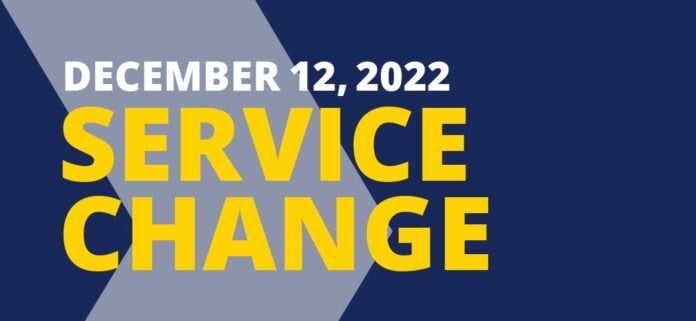 DART service change