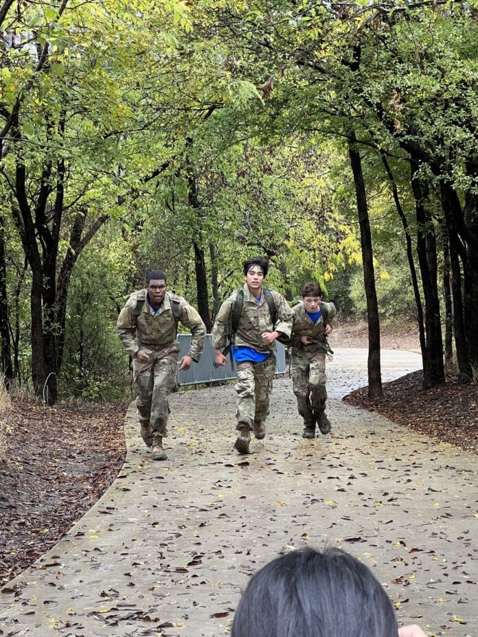 AJROTS cadets running on trail