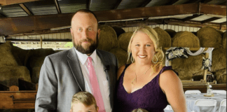 Midlothian Football Coach Clif White Remembered As Greatest Champion This Football Season Clif White with wife and kids