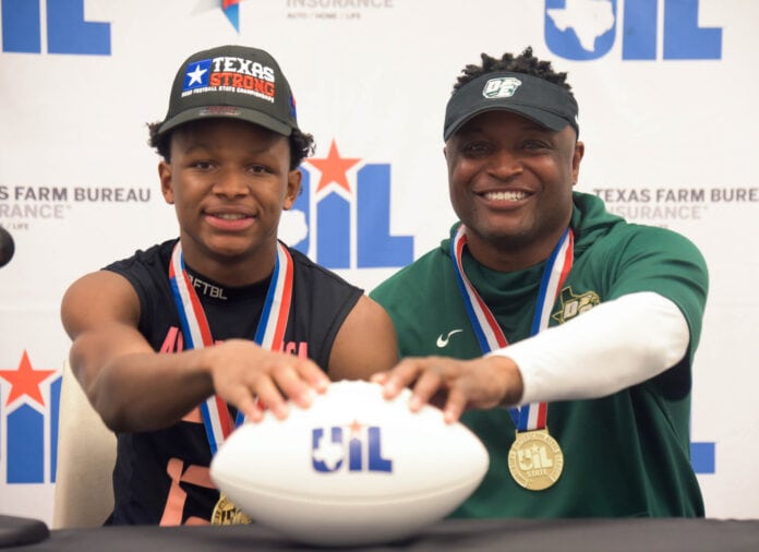 Son Kymon Mathis and Mathis' Coach