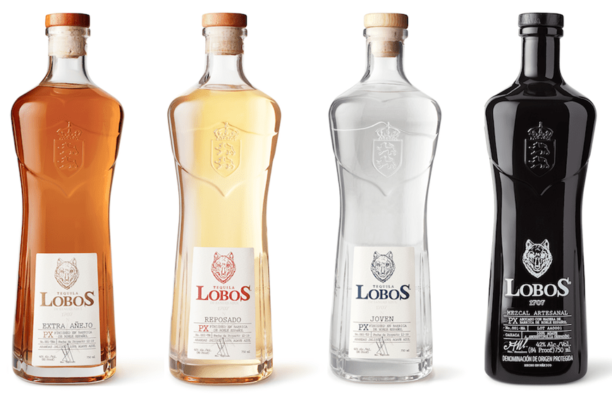 Lobos 1707 tequila bottles