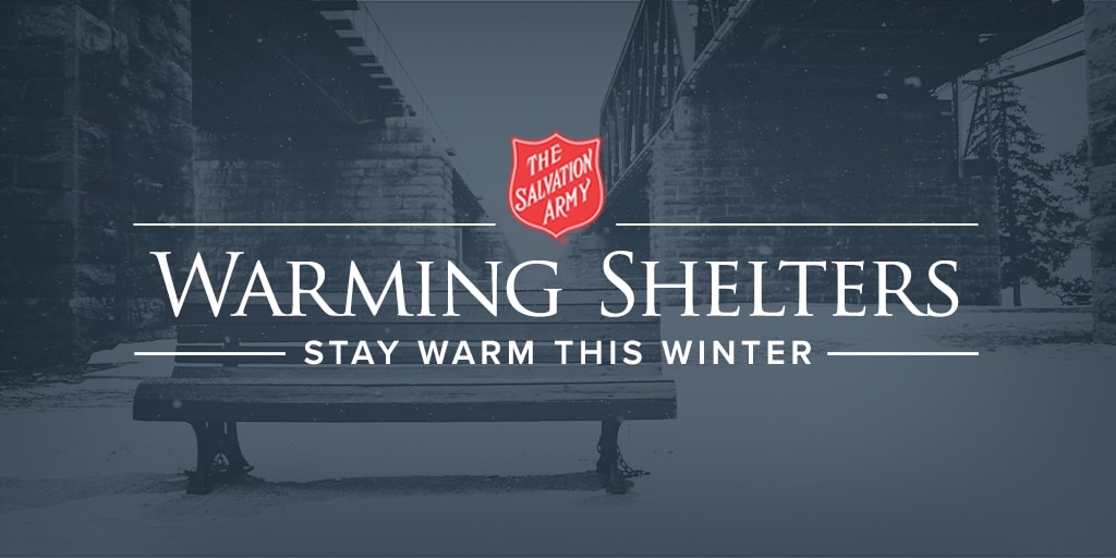 Salvation Army warming shelter graphic