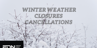 DFW Area School Closures & Delays For Monday and Tuesday business closure graphic