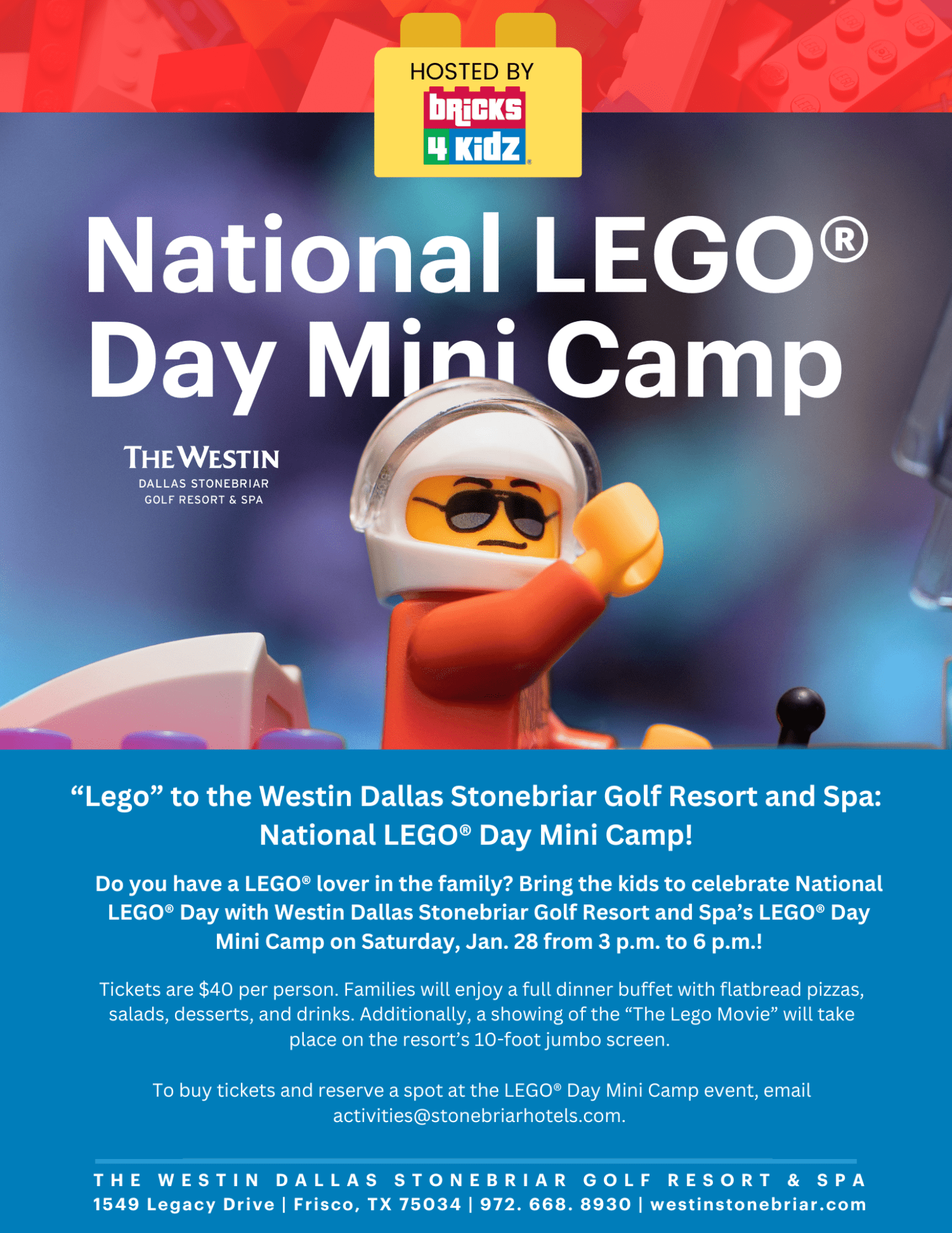 National LEGO® Day Mini Camp At Westin Dallas Stonebriar Focus Daily News