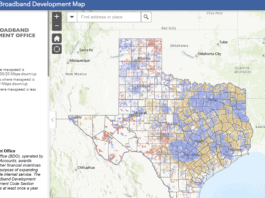 Texas broadband map