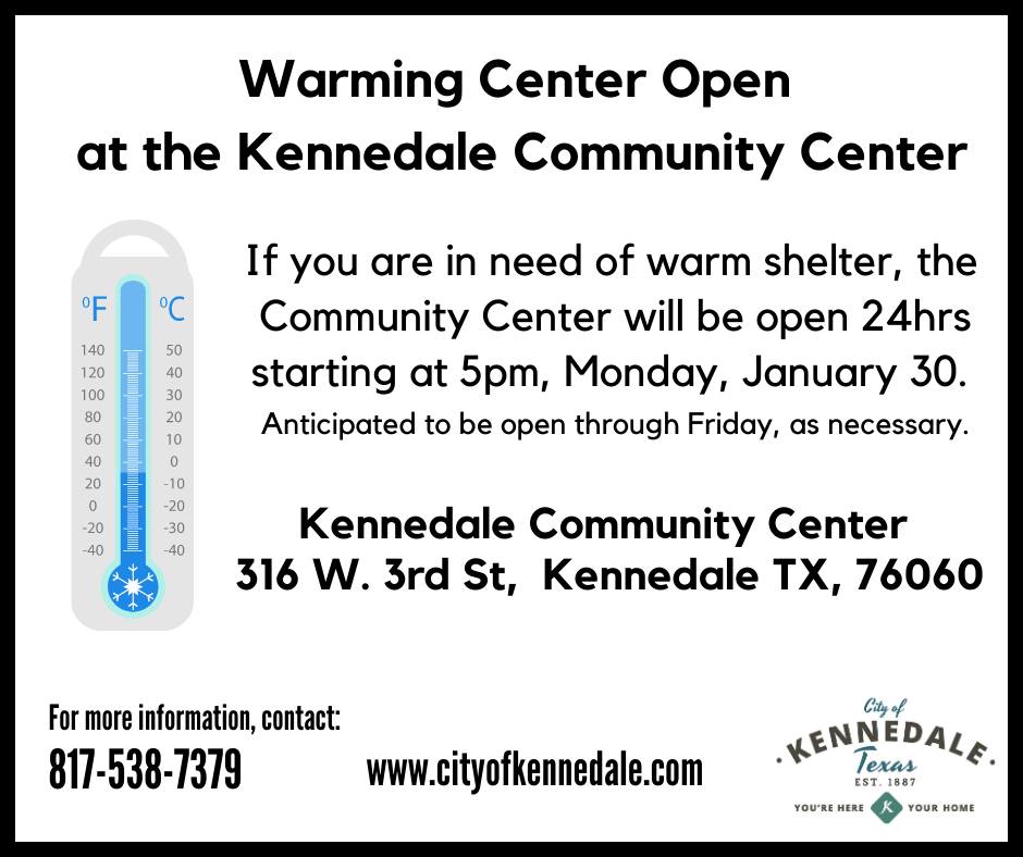 kennedale warming center graphic
