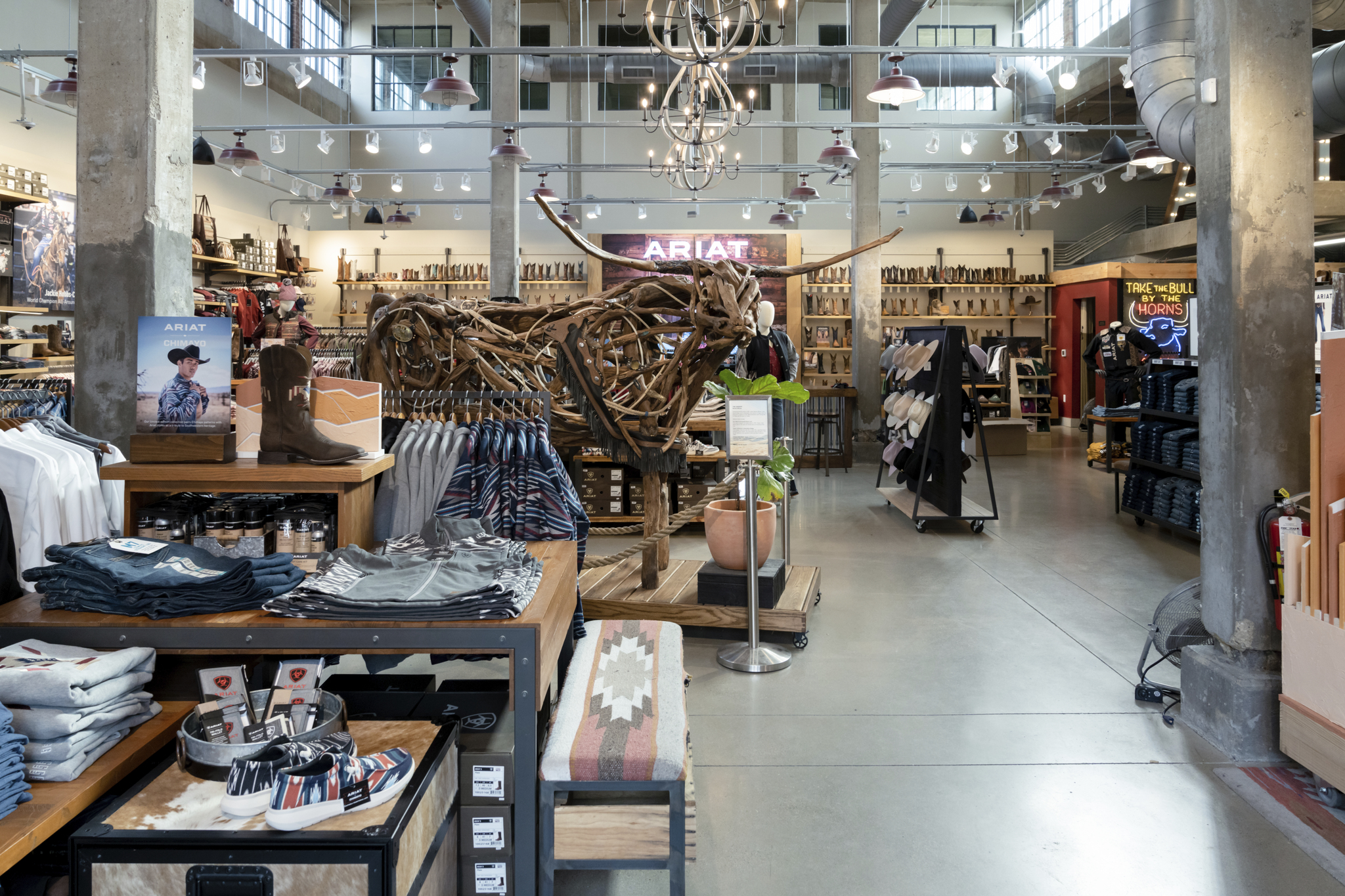 interior of Ariat retail store