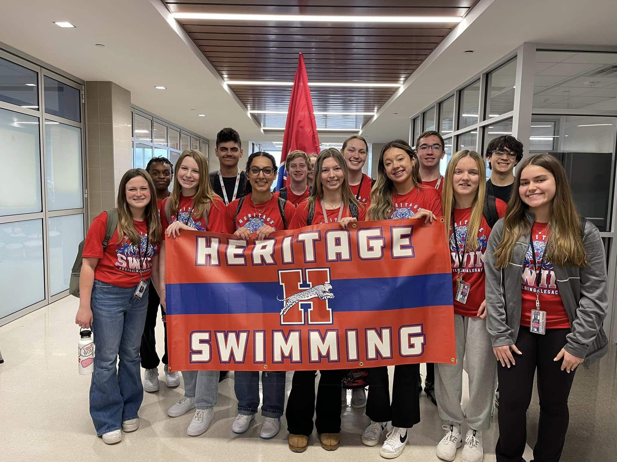 Heritage swim team group photo