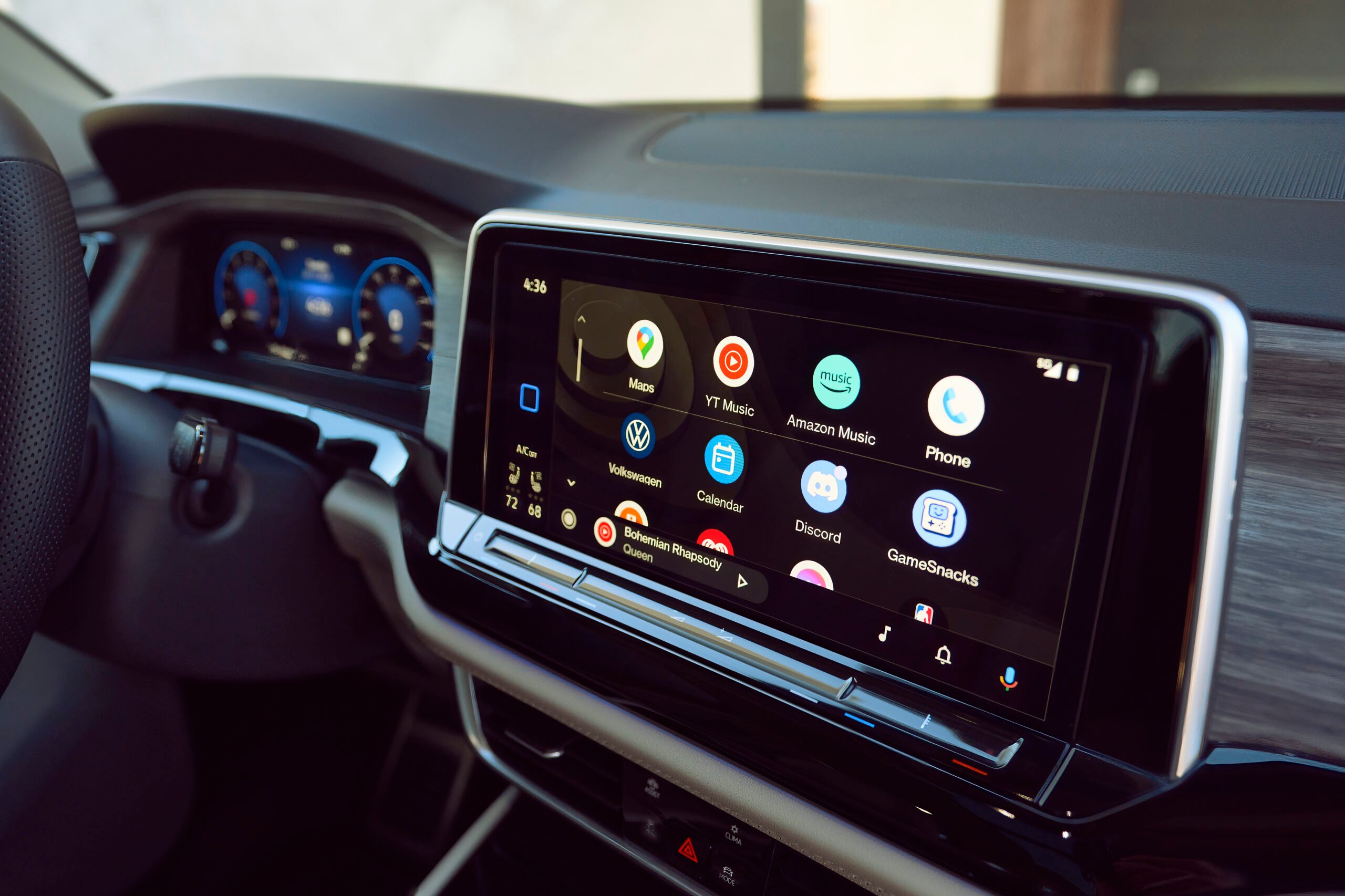 infotainment screen in VW Atlas