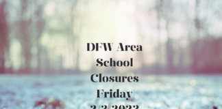 No School Friday: DFW Area School Closures/Delays On February 3 school closure graphic