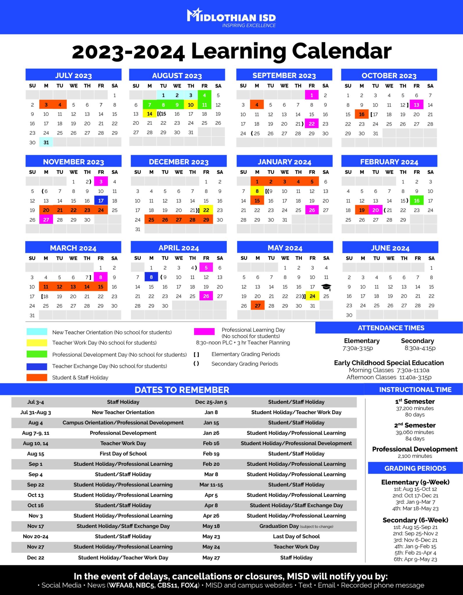 Midlothian ISD Approves Hybrid Calendar Instead Of Four Day Week