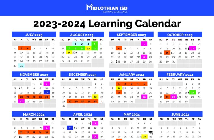 2023 2024 MISD learning calendar